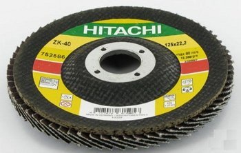Диск шлифовальный лепестковый 125x22,2 K40 Hitachi 752586 - фото