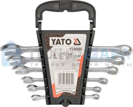 Набор комбинированных ключей из 6 предметов Yato YT-00580 (Польша) - фото