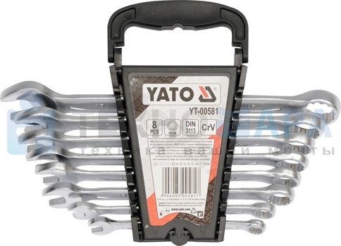 Набор комбинированных ключей из 8 предметов Yato YT-00581 (Польша) - фото