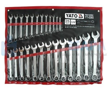Набор комбинированных ключей из 25 предметов Yato YT-0365 (Польша)