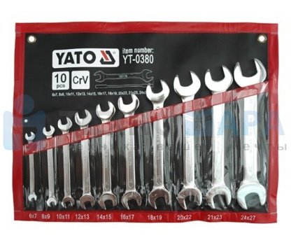 Набор рожковых ключей из 10 предметов Yato YT-0380 (Польша)
